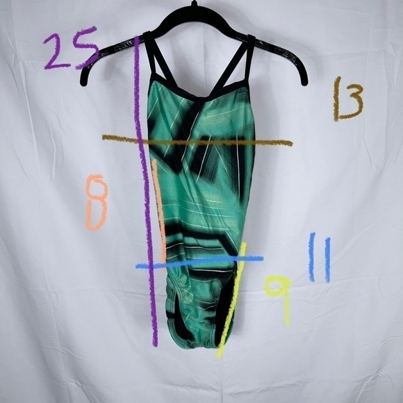 Speedo Swimsuit One Piece Racerback Open Back Thin Straps Competition Training - Picture 5 of 7